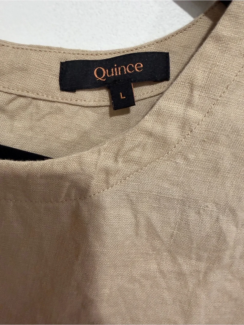 Quince Cream Wide-Leg Linen Pant Set Size L/XL
